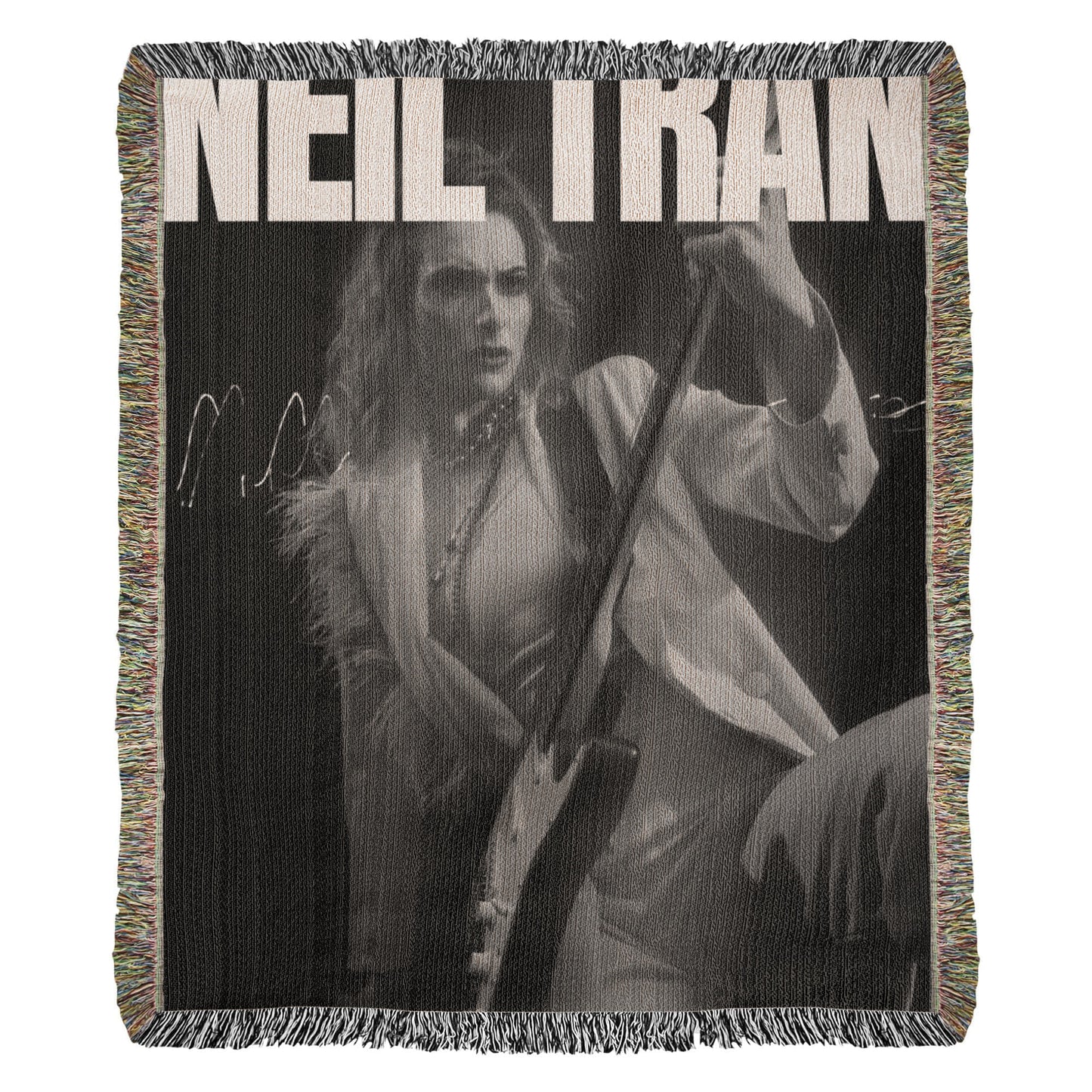 Neil Tran Woven Tapestry - Vintage Music Legend Wall Art